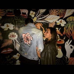 GUESS? Painted Denim Jacket